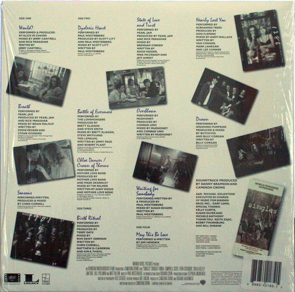 Various : Singles (Original Motion Picture Soundtrack) (2xLP, Album, Comp, RE, Whi + CD, Comp + Comp, Dlx,)