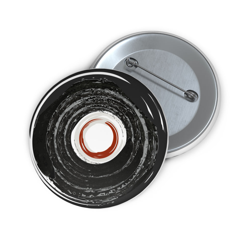 Vintage Record Button Pin — Retro Vinyl Lapel Pin