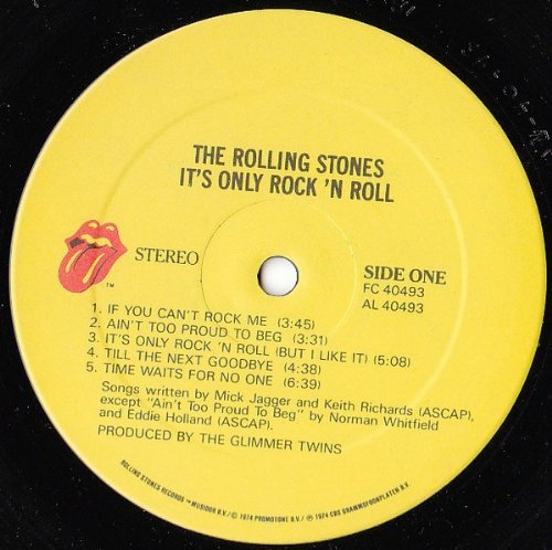 It's Only Rock 'N Roll - 1974 - (Canada) - Vinyl Records - LP