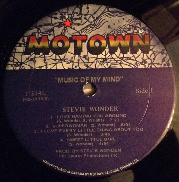 Stevie Wonder - Music of my Mind LP - Locked Groove Records