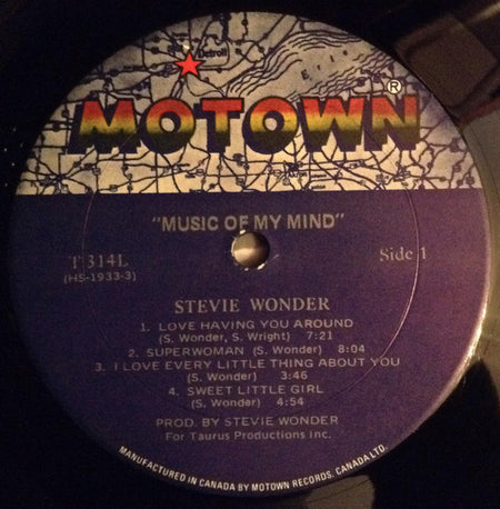 Stevie Wonder - Music of my Mind LP - Locked Groove Records