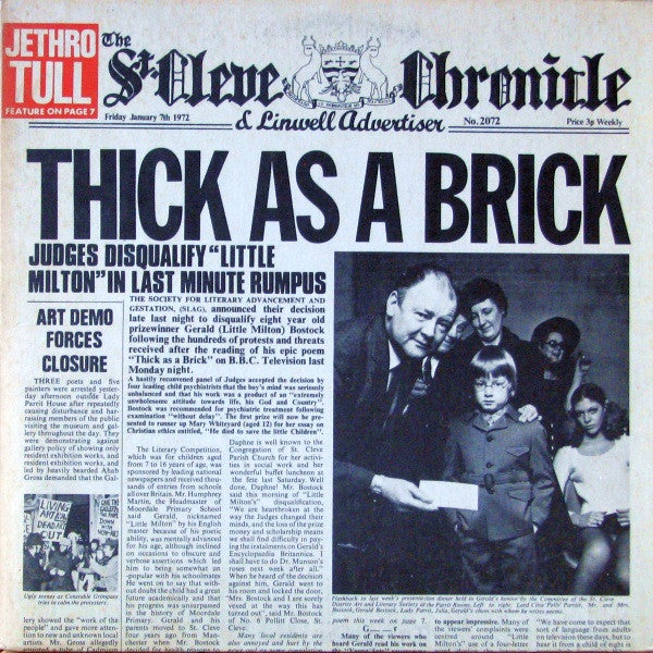 Jethro Tull – Thick As A Brick - Locked Groove Records