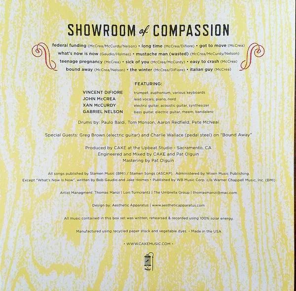 Cake - Showroom of Compassion 7" Boxset Signed - Locked Groove Records