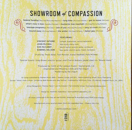 Cake - Showroom of Compassion 7" Boxset Signed - Locked Groove Records