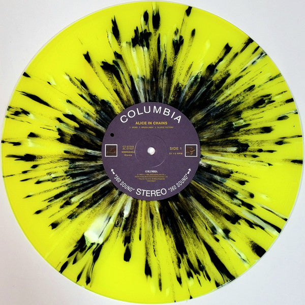 Alice In Chains - Self Titled Highlighter Yellow with Black and White Splatter