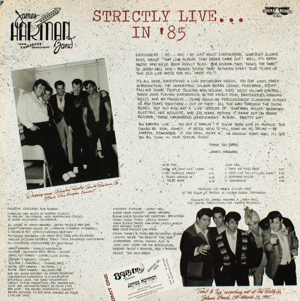 James Harman Band – Strictly Live... In '85! Vol. 1